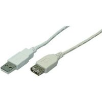 LogiLink 2m USB 2.0 USB-kabel USB A Grijs - thumbnail