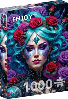 Gothic Flowers Portrait Puzzel 1000 Stukjes