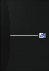 Oxford Office Essentials schrift, harde kaft, 192 bladzijden, gelijnd, ft A5, smart black