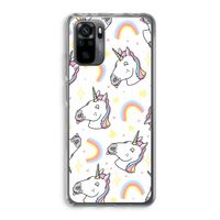 Rainbow Unicorn: Xiaomi Redmi Note 10 Pro Transparant Hoesje