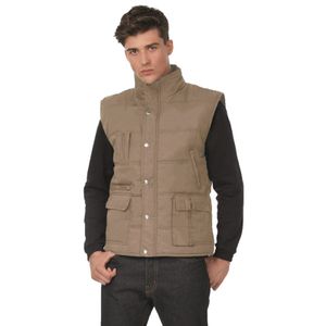 Outdoor/werk bodywarmer camel/beige voor heren