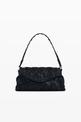Kleine gevlochten tas - BLACK - U