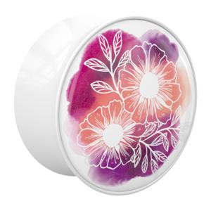 Double Flared Plug met La vie en rouge Acryl Tunnels & Plugs