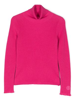 MM6 Maison Margiela Kids haut à col roulé - Rose