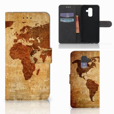 Samsung Galaxy A6 Plus 2018 | Flip Cover | Wereldkaart