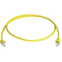 Telegärtner 100008032 RJ45 Netwerkkabel, patchkabel CAT 6A S/FTP 0.25 m Geel Vlambestendig, Snagless, Pair afscherming, Afgeschermd (dubbel), Halogeenvrij, UL