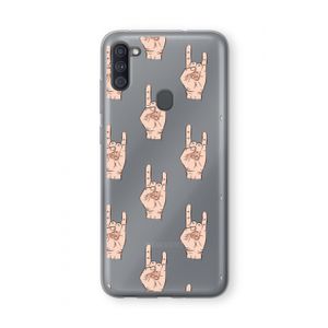 Rock: Samsung Galaxy A11 Transparant Hoesje