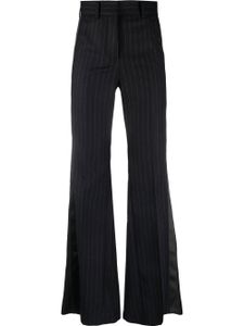 sacai pantalon de tailleur à coupe évasée - Bleu