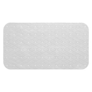 5Five Anti-slip badkamer douche/bad mat - wit - 70 x 35 cm - rechthoekig - Badkamermat