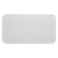 5Five Anti-slip badkamer douche/bad mat - wit - 70 x 35 cm - rechthoekig - Badkamermat