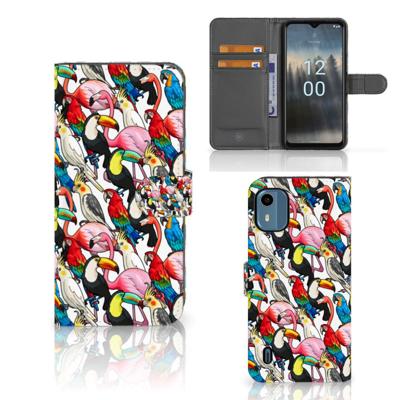 Nokia C12 | Telefoonhoesje | Met pasjeshouder | Birds