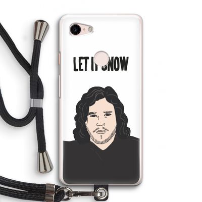 Let It Snow: Pixel 3 Transparant Hoesje met koord