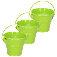 Citronella kaarsen - in zink potje - set 3x - groen - 5 branduren - thumbnail