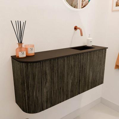 Toiletmeubel Mondiaz Joya | 91.6 cm | Meubelkleur Shadow | Faye wastafel Urban Rechts | Zonder kraangat(en)