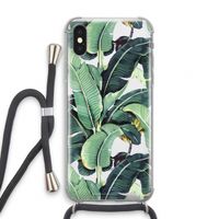 Bananenbladeren: iPhone XS Transparant Hoesje met koord