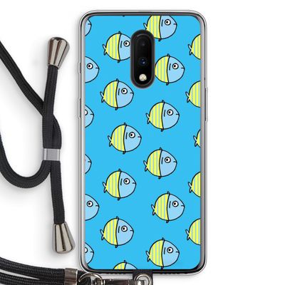 Visjes: OnePlus 7 Transparant Hoesje met koord