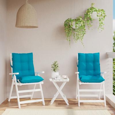 VidaXL Stoelkussens 2 st lage rug oxford stof lichtblauw