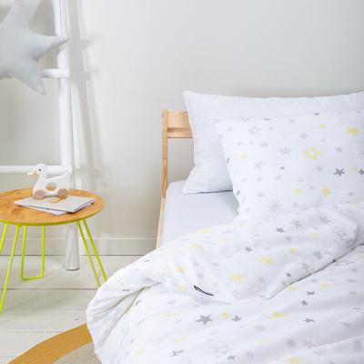 Kinderdekbedovertrek Katoen - 120x150 Cm Wit & Meerkleurig - Sterren - Fresh And Co Kids - Dekbed-Discounter.nl