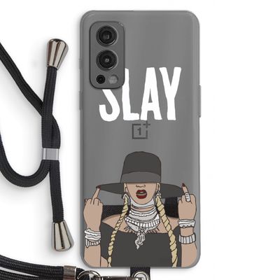 Slay All Day: OnePlus Nord 2 5G Transparant Hoesje met koord