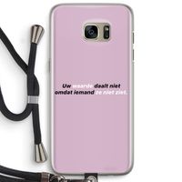 uw waarde daalt niet: Samsung Galaxy S7 Edge Transparant Hoesje met koord