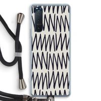 Marrakech Zigzag: Sony Xperia 5 II Transparant Hoesje met koord