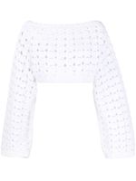 Rachel Comey pull crop en maille ajourée - Blanc - thumbnail