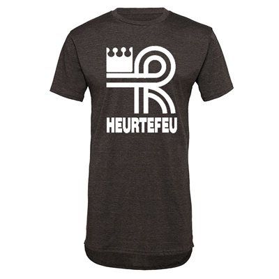 Heurtefeu - Brand Logo Long Shaped T-Shirt - Grijs