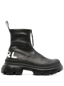 Karl Lagerfeld bottines en cuir à logo 60 mm - Noir