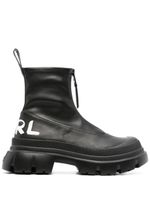 Karl Lagerfeld bottines en cuir à logo 60 mm - Noir