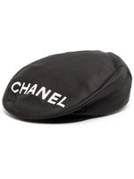 CHANEL Pre-Owned béret à logo imprimé (années 1990-2000) - Noir