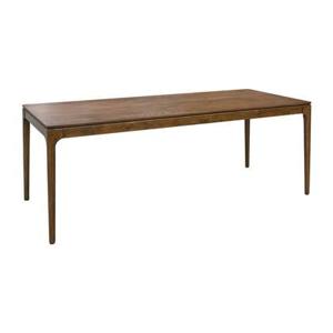 Rechthoekige eettafel van heveahout in walnootkleurig fineer - sweeek