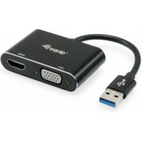 Equip 133386 USB grafische adapter 1920 x 1080 Pixels Zwart Equip 133386 USB grafische adapter 1920 x 1080 Pixels Zwart