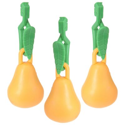 Tafelkleedgewichten peren - 12x - oranje - kunststof - voor tafelkleden en tafelzeilen