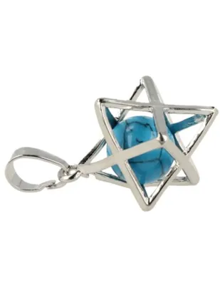Edelstenen Hanger Howliet Merkabah (bijgekleurd)
