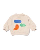 HEMA Babytrui sweatstof dieren ecru (ecru)