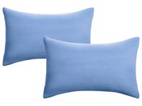 Biberna Fijne jersey kussenhoes (40x60, Blauw)