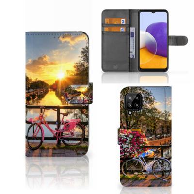 Samsung Galaxy A22 4G | M22 | Flip Cover | Amsterdamse Grachten | Portemonnee hoesje
