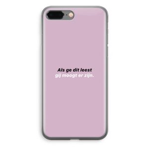 gij moogt er zijn: iPhone 8 Plus Transparant Hoesje