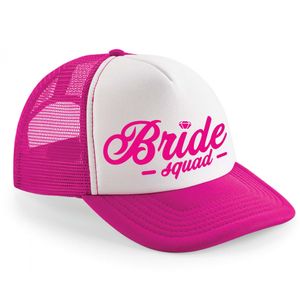 Snapback/cap voor dames - roze/wit - Bride Squad - vrijgezellenfeest petjes