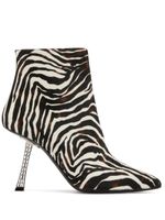 Giuseppe Zanotti bottines Farrah Fancy 95 mm à imprimé zébré - Blanc