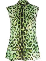 Roberto Cavalli blouse imprimée à design sans manches - Vert