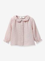 Babyblouse in katoenen gaas CYRILLUS oudroze Babyblouse in katoenen gaas CYRILLUS oudroze