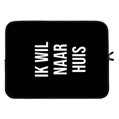 Ik wil naar huis - Zwart: Laptop sleeve 15 inch