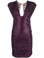 Philipp Plein robe courte à ornements strassés - Violet