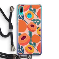 Perzik: Huawei P Smart (2019) Transparant Hoesje met koord