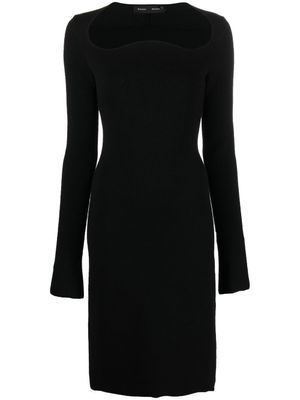 Proenza Schouler robe mi-longue à encolure incurvée - Noir