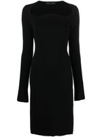 Proenza Schouler robe mi-longue à encolure incurvée - Noir