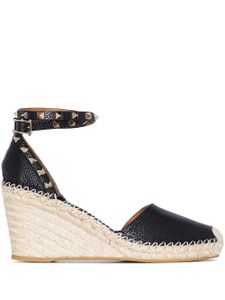 Valentino Garavani espadrilles Rockstud 85 mm à plateforme compensée - Noir