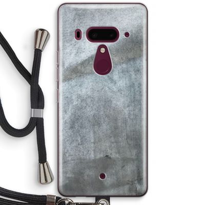 Grey Stone: HTC U12+ Transparant Hoesje met koord