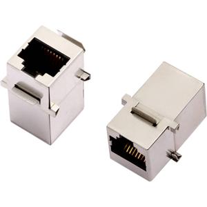 encitech 3101-CAT6a RJ45-connector CAT 6a 2101-0115-05 Koppeling, dubbel Aantal polen 8P8C Zwart 1 stuk(s)